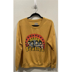THE BEATLES Long Sleeve Yellow Sweater